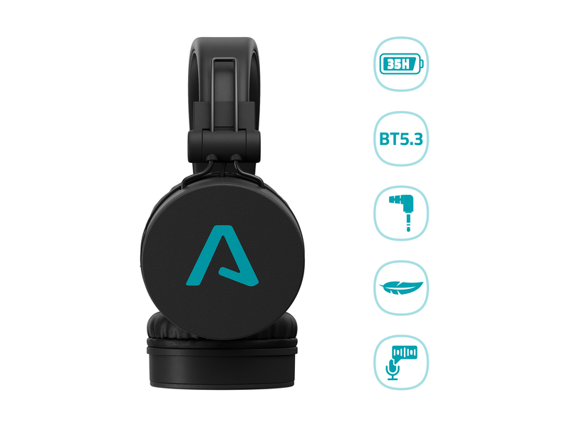 LAMAX Blaze2 Összecsukható Vezeték nélküli fejhallgató, fekete ( LXOHMBLZ2CNBA)