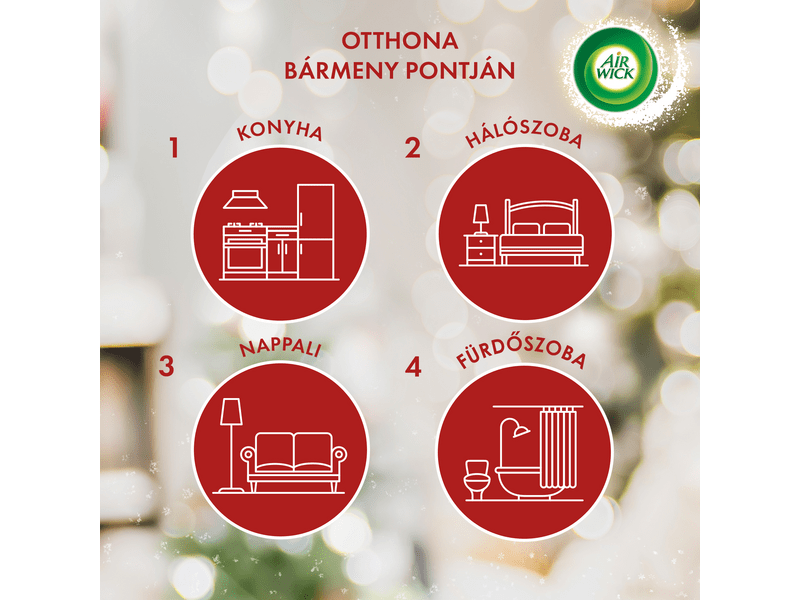 Air Wick Aroma Diffúzor utántöltő – Alma és Fahéj, 6 x 20 ml