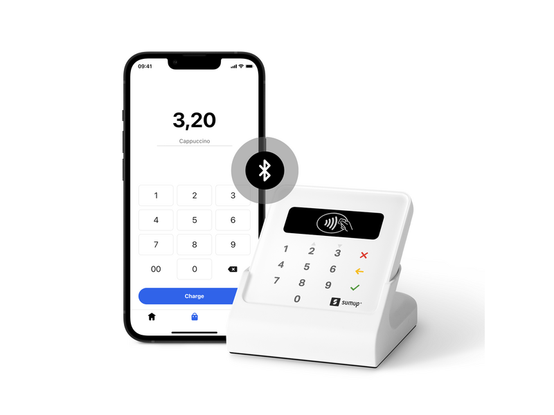 SumUp Air kártyaolvasó terminál + töltődokkoló