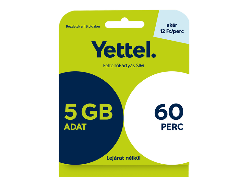 Yettel Feltöltőkártya Expressz L csomag, 5GB