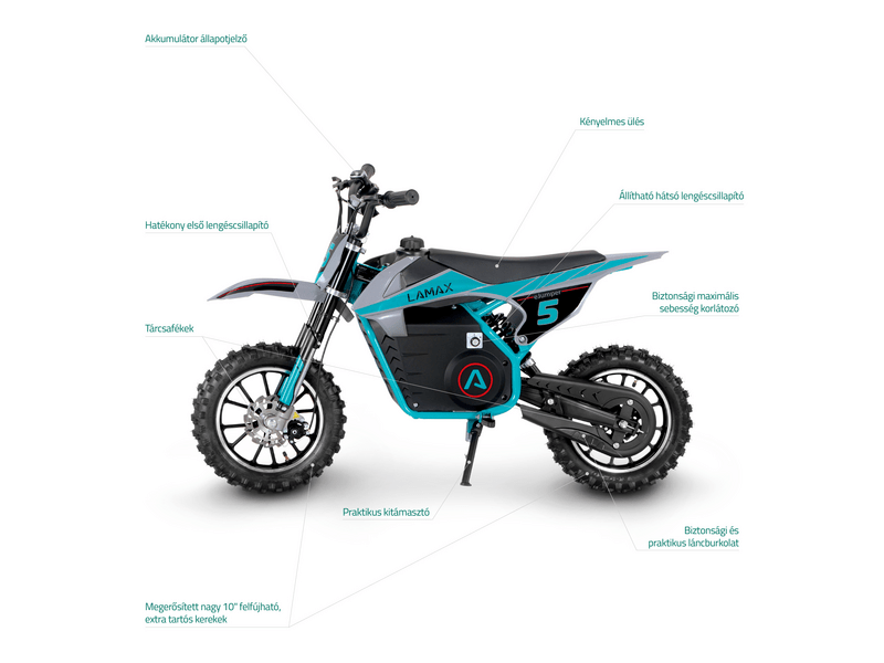 LAMAX eJumper DB50 plavi električni motocikl