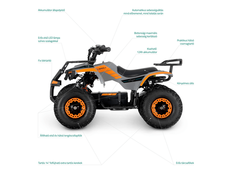LAMAX eTiger ATV50S Elektromos quad, Narancssárga