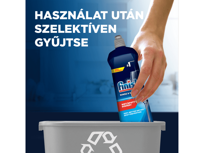 Finish Shine & Protect Rinse Aid öblítőszer gépi mosogatáshoz, Regular, 800 ml