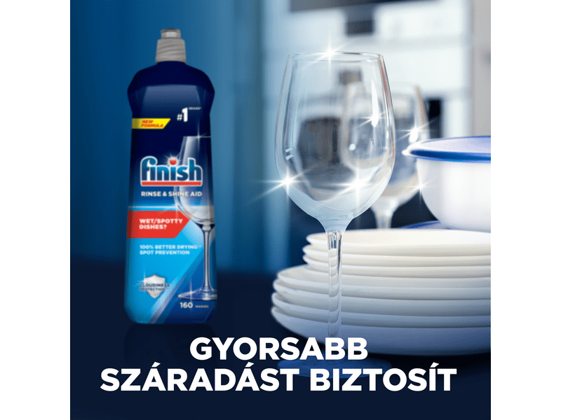 Finish Shine & Protect Rinse Aid öblítőszer gépi mosogatáshoz, Regular, 800 ml