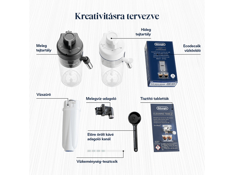 Delonghi ECAM330.80.BXB Magnifica Duo Automata kávéfőző, fekete