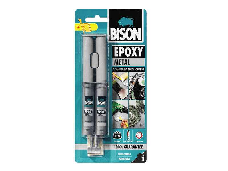 Bison metál két komponensű epoxy ragasztó, 24ml (B05442)