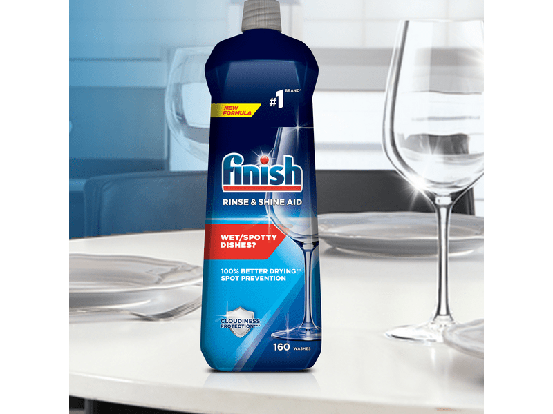Finish Shine & Protect Rinse Aid öblítőszer gépi mosogatáshoz, Regular, 800 ml