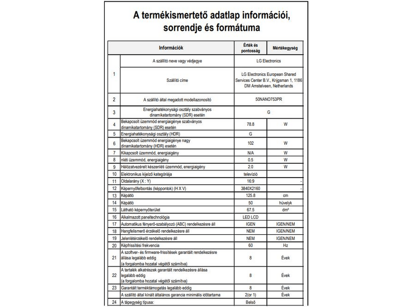LG 50NANO753PR 50'' (127 cm) 4K HDR Smart NanoCell TV