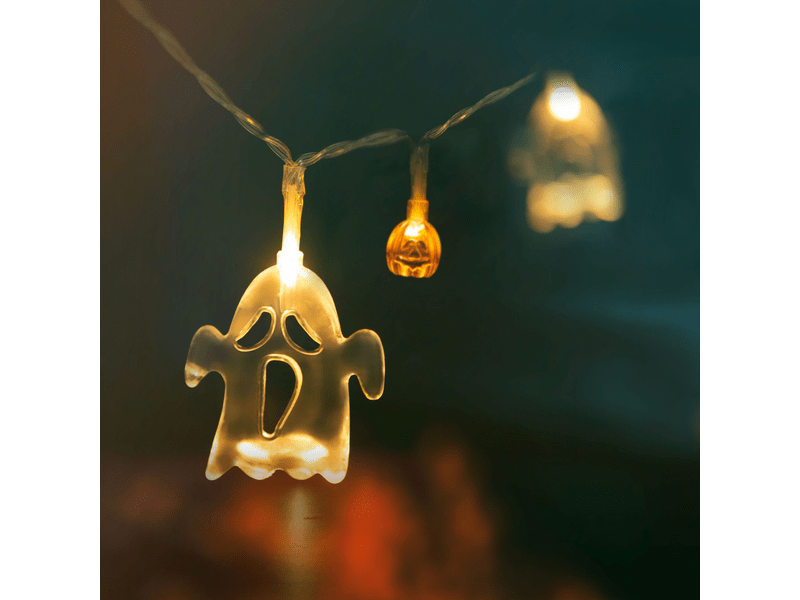 Family 56523 Halloween-i LED-es fényfüzér - szellem, tök