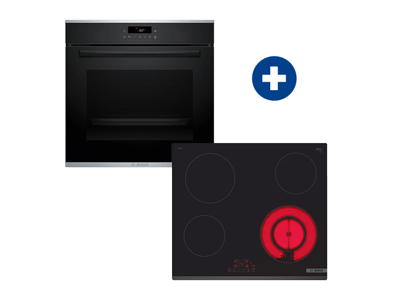 Bosch HQA272BB3 Beépíthető sütő + Bosch PKF631BB2E Beépíthető kerámia főzőlap