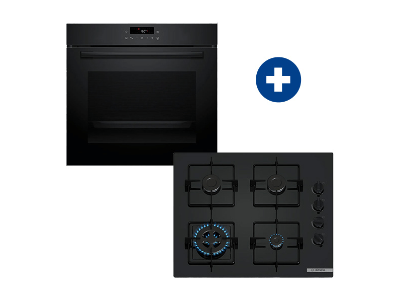 Bosch HQA272BB3 Beépíthető sütő+Bosch POH6B6K30 Beépíthető gázfőzőlap