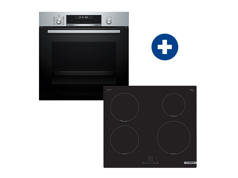 Bosch HBG578ES3 Beépíthető sütő + Bosch PUE611BB5E Beépíthető indukciós főzőlap