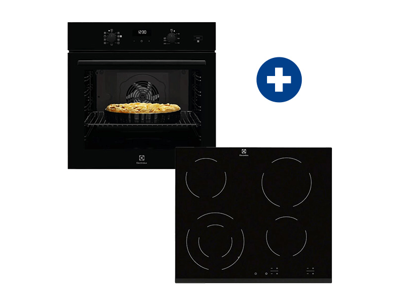 Electrolux EOD5F71Z Beépíthető sütő + Electrolux EHF6241FOK Beépíthető kerámia főzőlap