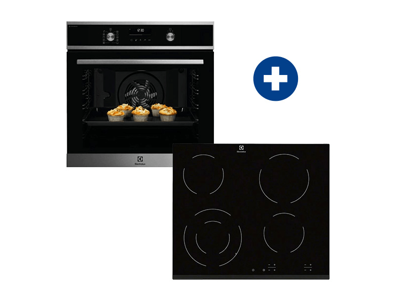 Electrolux EOD6P77WX Beépíthető sütő + Electrolux EHF6241FOK Beépíthető kerámia főzőlap