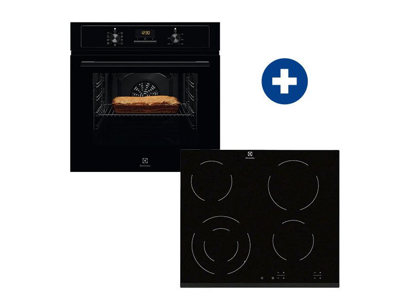 Electrolux EOF3H50BK Beépíthető sütő + Electrolux EHF6241FOK Beépíthető kerámia főzőlap