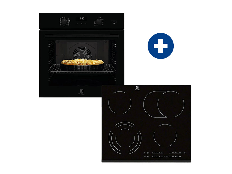 Electrolux EOD5F71Z Beépíthető sütő + Electrolux EHF6547FXK Beépíthető kerámia főzőlap