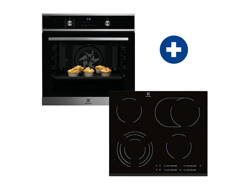 Electrolux EOD6P77WX Beépíthető sütő + Electrolux EHF6547FXK Beépíthető kerámia főzőlap