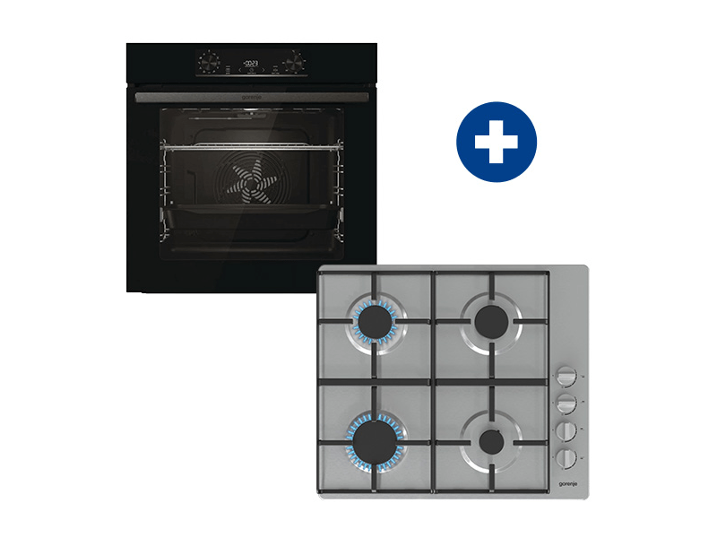 Gorenje BO6735E05B Beépíthető sütő + Gorenje G640XHS Beépíthető gázfőzőlap