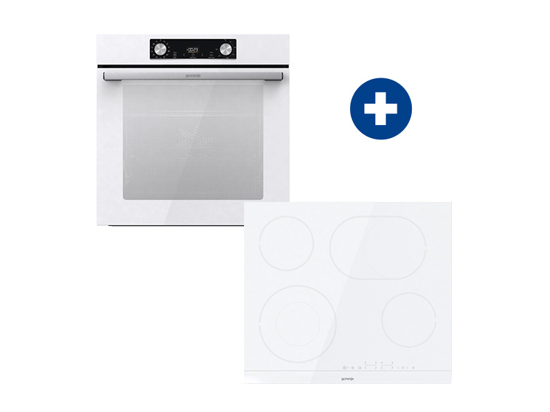 Gorenje BOS6737E06WG Beépíthető sütő + Gorenje ECT643WCSC Kerámia főzőlap