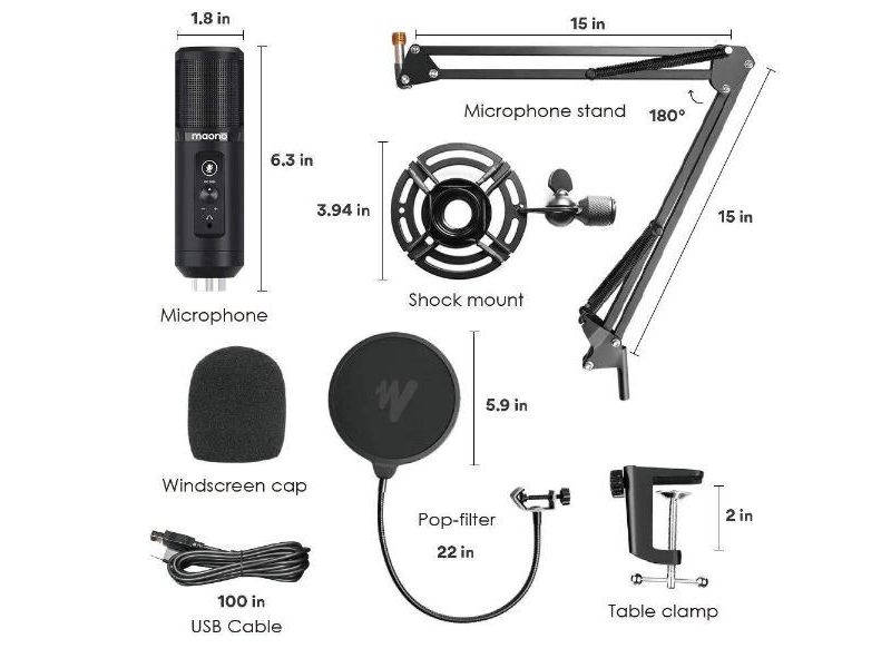 Maono AU-PM422 USB podcast mikrofon