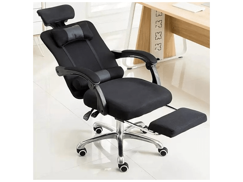 Bemada BMD1101 Irodai forgószék lábtartóval, fekete