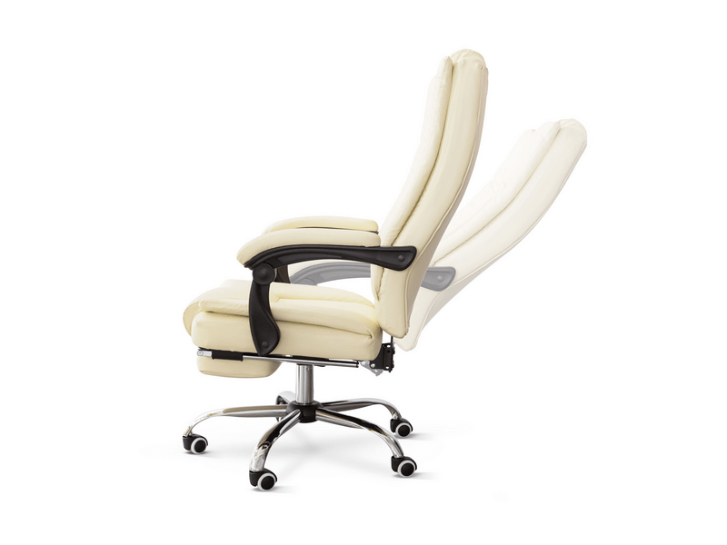 Bemada BMD1111 Irodai szék lábtartóval, karfával, vajszínű