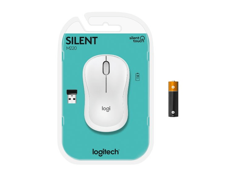 Logitech M220 WL MSE WH vezeték nélküli egér, fehér