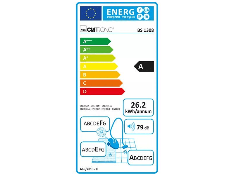 Clatronic BS 1308 porzsák nélküli porszívó, piros