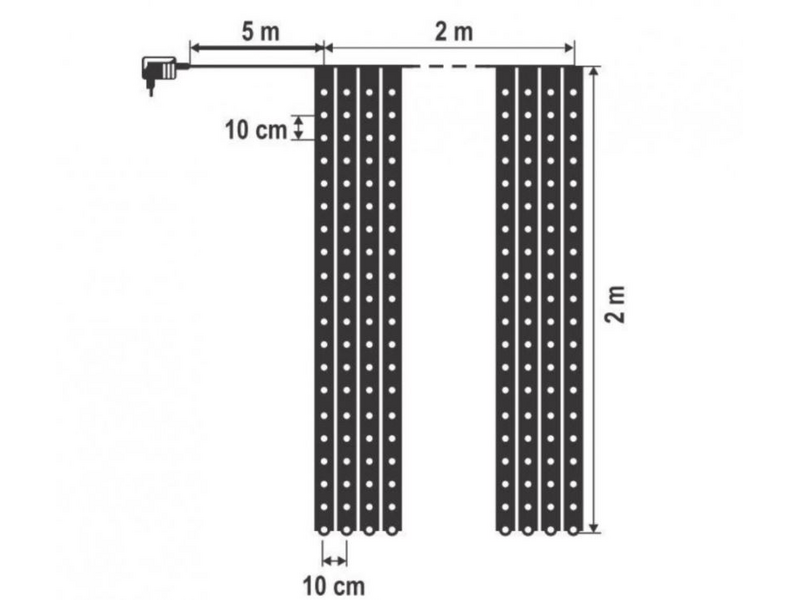 Home MLF 400/WW Micro LED-es fényfüggöny