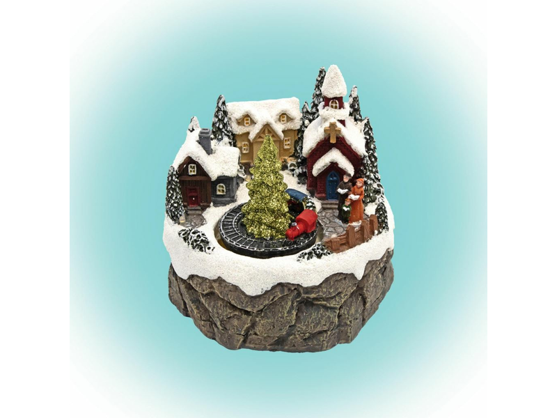 Home DRM 5 Dioráma, forgó fenyő és kisvonat