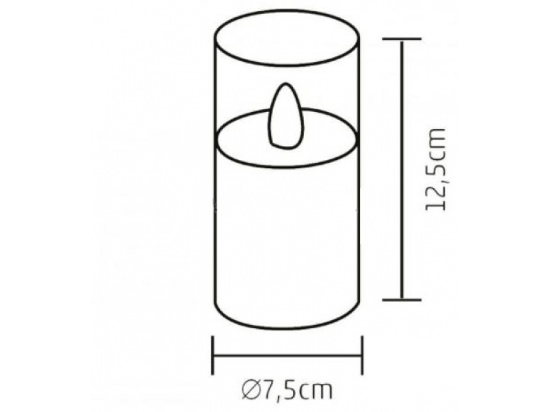 Home CD 1 LED-es gyertya üvegben