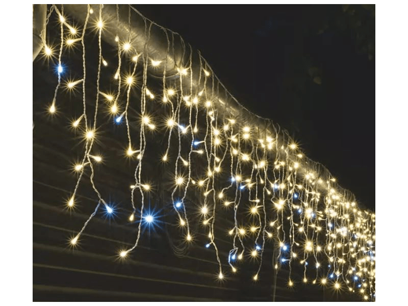 Home KAF 600L 10M LED-es jégcsap fényfüggöny, 10m, IP44, 230V