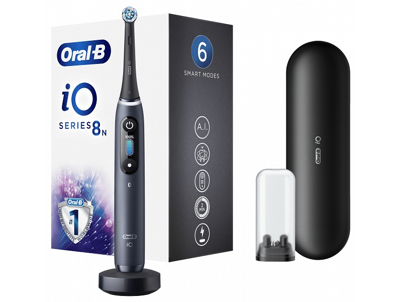 Oral-B iO8 Elektromos fogkefe, fekete