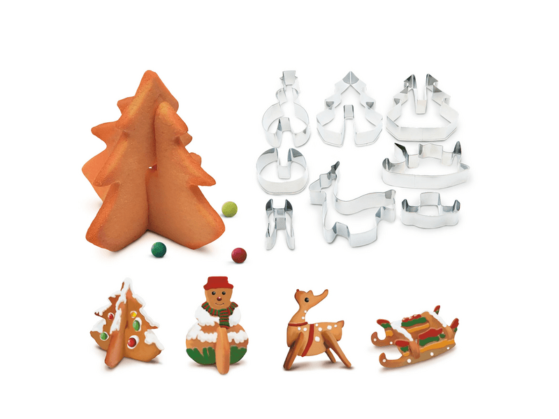Family 55990B 3D Sütikiszúró forma, fenyőfa és hóember