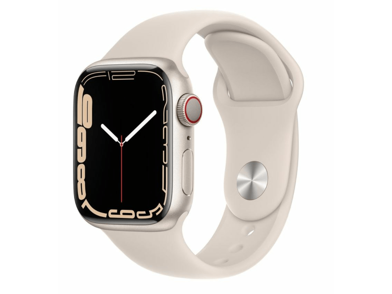 Apple Watch Series 7 Okosóra, 41mm, Csillagfény (MKMY3HC/A)