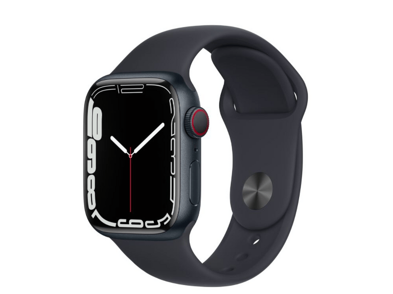 Apple Watch Series 7 Cellular Okosóra, 41 mm, éjfekete (MKHQ3HC/A)