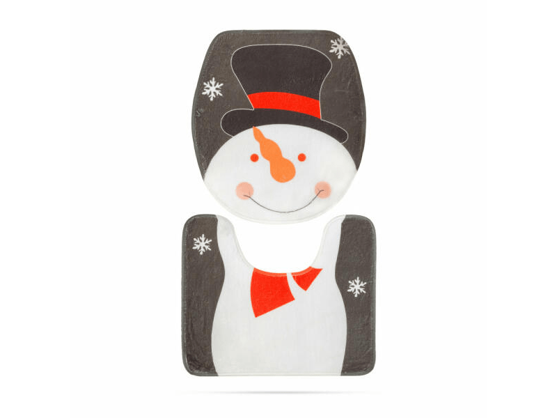 Family božićni ukras WC školjke, s uzorkom snjegovića (58281B)
