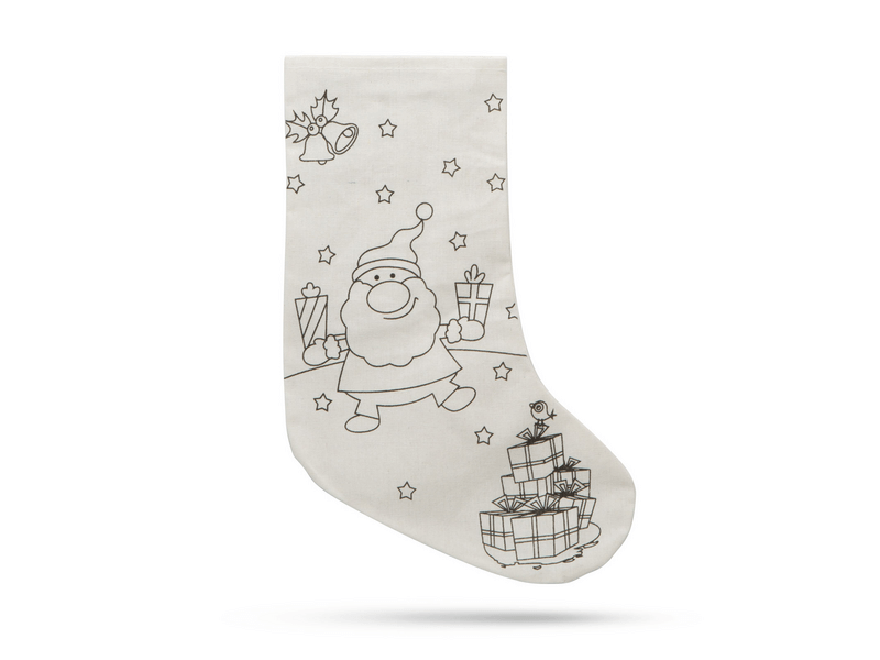 Family 55996A Színezhető mikulás zokni filctollal