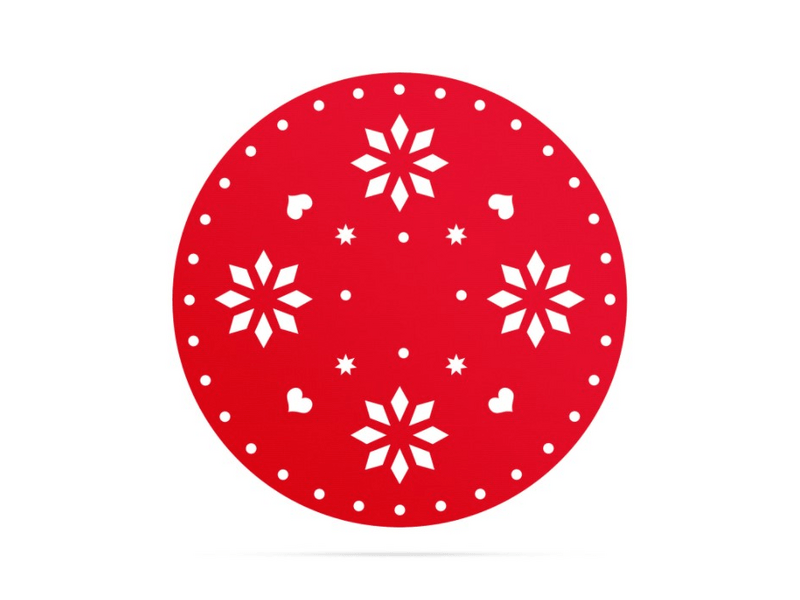 Karácsonyfa alá terítő, 90 cm x 3 mm, Piros (58276)