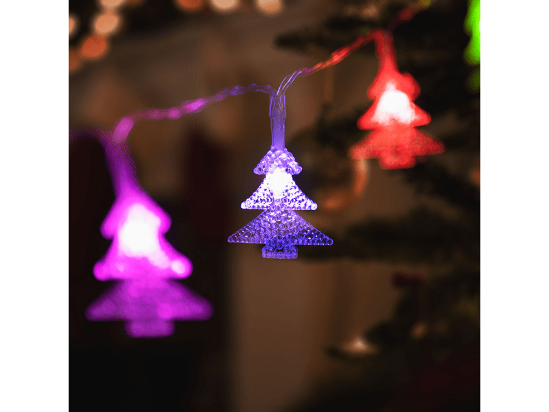 Family 58223B LED fényfüzér - színes fenyőfa