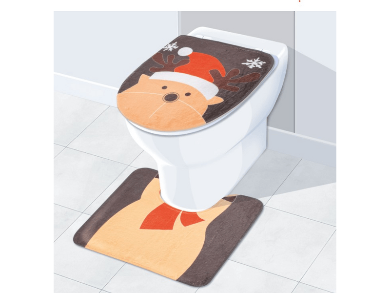 Family Karácsonyi WC ülőke dekor, Rénszarvas mintával (58281C)
