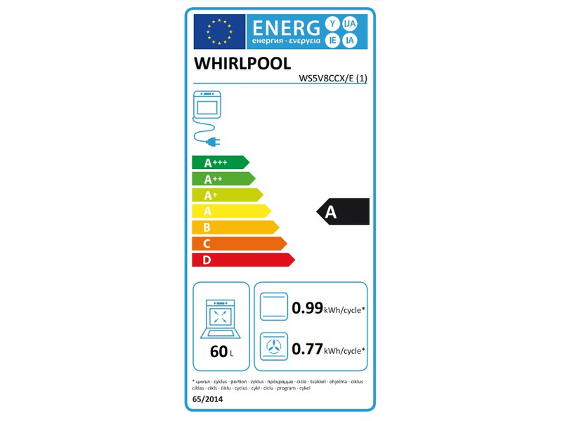 WHIRLPOOL WS5V8CCX/E Villanytűzhely