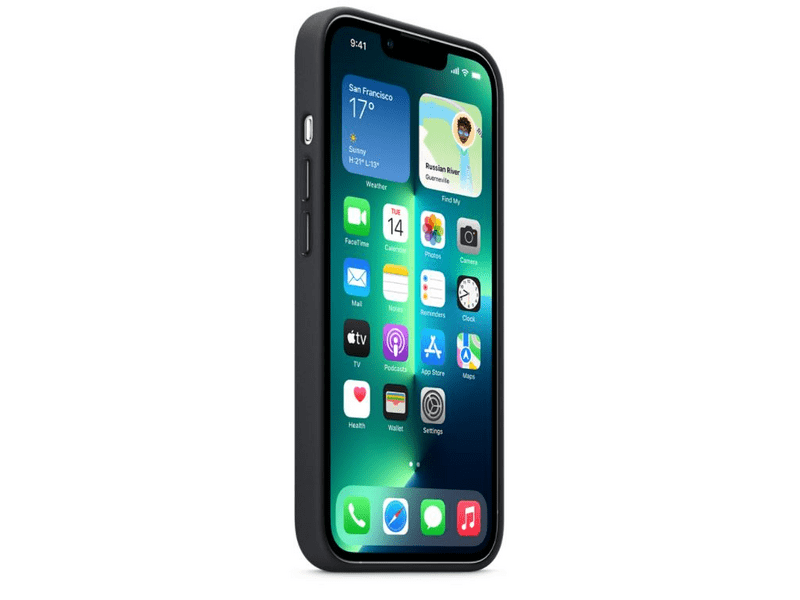 Apple MagSafe-rögzítésű iPhone 13 Pro-bőrtok, Éjfekete (MM1H3ZM/A)