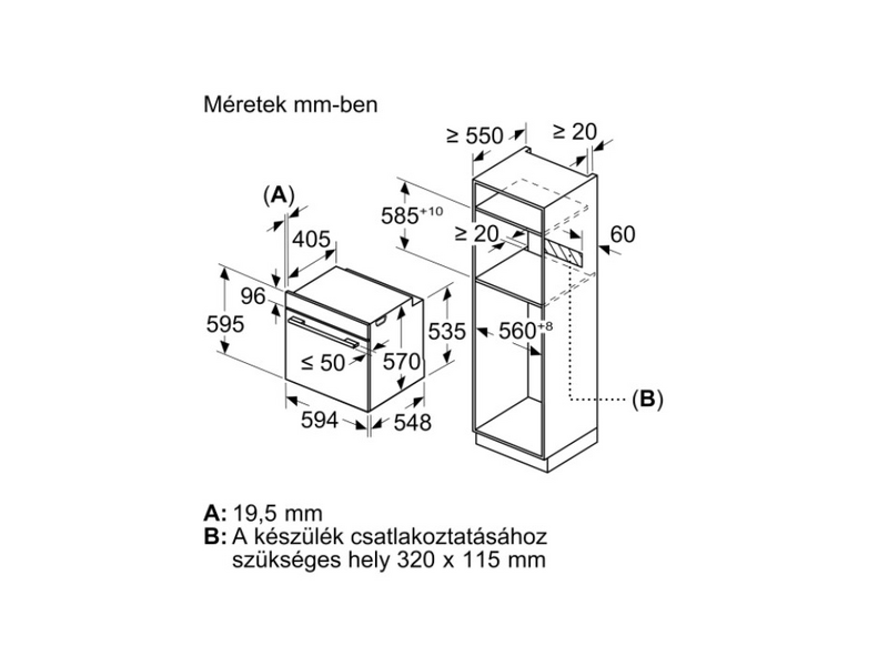 Bosch HRA534ES0 Beépíthető sütő
