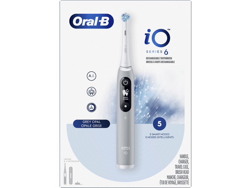 Oral-B iO6 Elektromos fogkefe, opálszürke