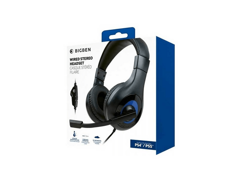 BigBen PS5 Stereo Gaming V1 Headset, Fekete