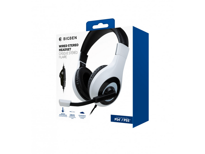 BigBen PS5 Stereo Gaming V1 slušalice, bijele
