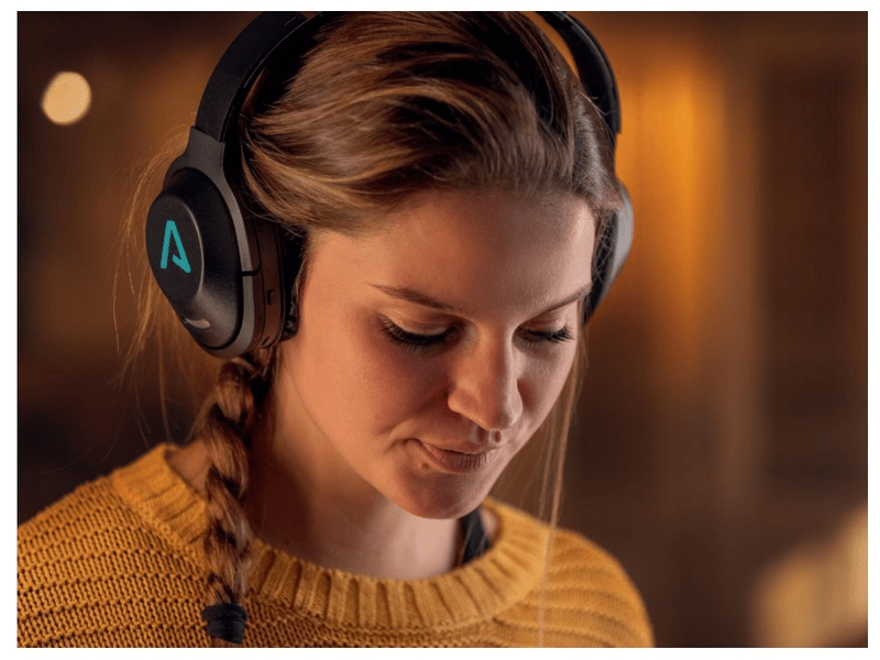 LAMAX Muse2 Fejhallgató mikrofonnal, Fekete