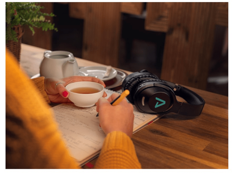 LAMAX Muse2 Fejhallgató mikrofonnal, Fekete