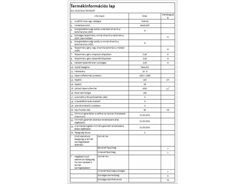 Hisense 40A5100F FULL HD LED Tv